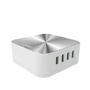 Ldnio A8101 8-Port Pengisian Cepat 3.0 Telepon Usb Charger Uni Eropa US Kabel Listrik Inggris Pilihan Desktop Cepat Dock stasiun Pengisian Adaptor