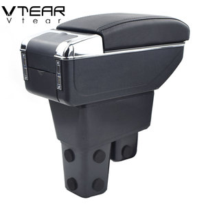 Vtear tay vịn USB sạc nâng cao hai lớp trung tâm lưu trữ nội dung hộp cánh tay phần còn lại Phụ kiện ABS cho Honda phù hợp với nhạc <span class=keywords><strong>jazz</strong></span> - Product Image 5