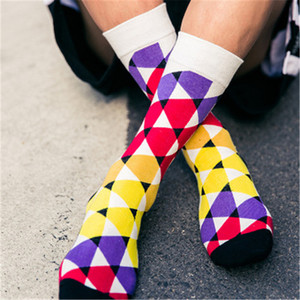 8 colores joven clásico personalizado colorido vivo lujo argyle <span class=keywords><strong>footgolf</strong></span> Calcetines de algodón - Product Image 1
