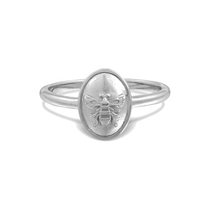 <span class=keywords><strong>Bague</strong></span> signet abeille antique plaquée or 18 carats pour femme style bohème - Product Image 4