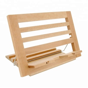 <span class=keywords><strong>Porte</strong></span>-<span class=keywords><strong>livres</strong></span> <span class=keywords><strong>en</strong></span> <span class=keywords><strong>bois</strong></span> réglable à 5 niveaux, support pour la lecture, table - Product Image 3