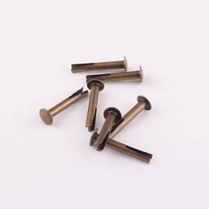 Rivets bifurqués en <span class=keywords><strong>laiton</strong></span> antique, petits rivets fendus en acier creux - Product Image 3