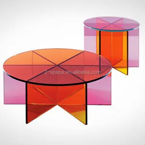 Unique Decorative Table for Office Colorful Custom Acrylic Coffee Table