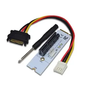 NGFF M.2 to PCI-E 4X Riser Card M2 Key M to PCIe X4 Adapter with LED Voltage Indicator M2 Ngff Raiser