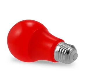 Lâmpada led vermelha, led a60 AC85-265V, 5w, e27, cores, venda imperdível