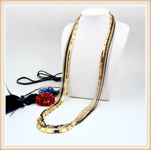 Nueva moda diseño de metal de oro collar de cadena de metal trim para bolsas de dama/decoración de prendas de vestir