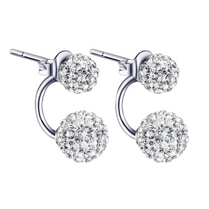 <span class=keywords><strong>Aretes</strong></span> <span class=keywords><strong>de</strong></span> Botón <span class=keywords><strong>de</strong></span> <span class=keywords><strong>Plata</strong></span> con Circonita <span class=keywords><strong>de</strong></span> Doble Cara <span class=keywords><strong>de</strong></span> 6-9 mm, Color Plateado, para Mujer - Product Image 1