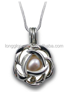 <span class=keywords><strong>Collana</strong></span> con Ciondolo a Forma <span class=keywords><strong>di</strong></span> Rosa con <span class=keywords><strong>Perla</strong></span> dei Desideri Autentica e Unica, con Catena a Serpente - Product Image 5
