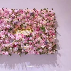 Mur de fleurs artificielles, 1 pièce, vente en gros, panneaux d'arrière-plan pour un mariage, fausses fleurs