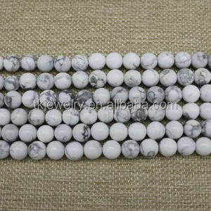 Natural Howlite Beads Strands White Loose Beads For Jewelry Making