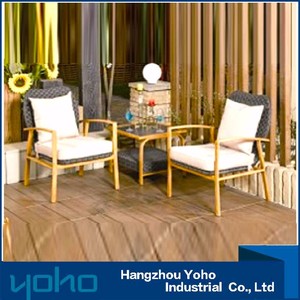 2017 al aire libre <span class=keywords><strong>Bistro</strong></span> SET/muebles café rattan <span class=keywords><strong>Bistro</strong></span> acero mesa con sillas - Product Image 2