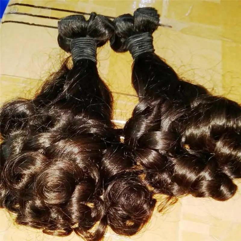 ग्रेड 10A बुनाई बंडलों बाल एक्सटेंशन चाची funmi बाल डबल खींचा Wefts प्रीमियम 10A