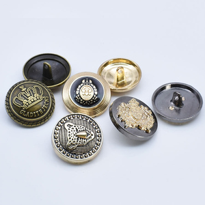 멋진 사용자 정의 모양 아연 합금 유니폼 세트 코트 블레이저 금속 골드 생크 유니폼 코트 버튼 세트 - Product Image 3