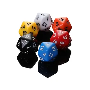 Custom 20 zijdig opaque plastic dobbelstenen polyhedral gaming dobbelstenen