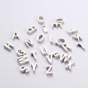 FAI DA TE In Acciaio Inox A-Z <span class=keywords><strong>Alfabeto</strong></span> Altamente Lucido Personalizzato Lettera di Fascini per Monili Che Fanno - Product Image 1