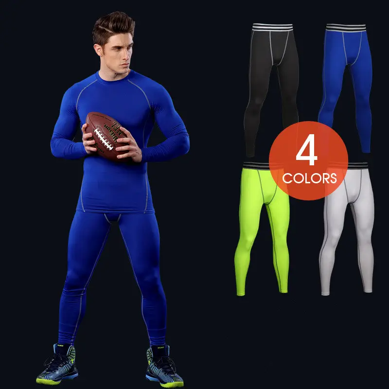 Leggings de sport élastique avec Compression pour hommes, pour exercices de course, serré, nouvelle collection