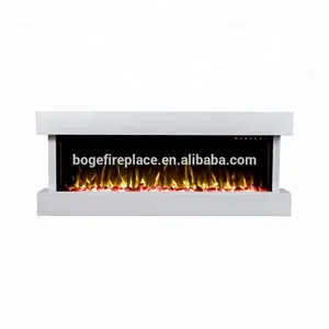 50 INCH LED FLAMES WALL MOUNTED ELECTRIC FIRE FIREPLACE WHITE MANTEL