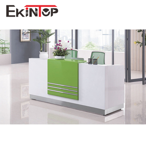 Ekintop 2 người di động bán lẻ kích thước tiêu chuẩn thông tin đồ nội thất L hình quầy tiếp tân - Product Image 4