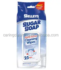 Toalhetes de limpeza de parede e superfície, limpadores de sabonete de açúcar