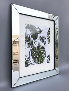 Cadre photo en miroir biseauté, cadre en plastique collant avec miroir, cadre mural 11x14 pouces - Product Image 2
