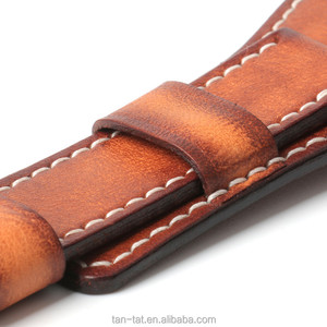 Bracelet de montre en cuir véritable, vintage, de marque, personnalisé - Product Image 3