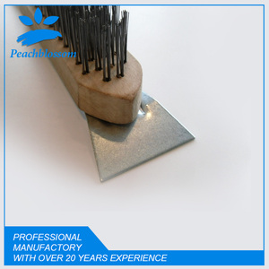 Heavy-Duty <strong>Wire</strong> <strong>Brush</strong> - Galvanized Steel &amp; Brass Bristles with Wooden Handle for Tough Cleaning - Product Image 2