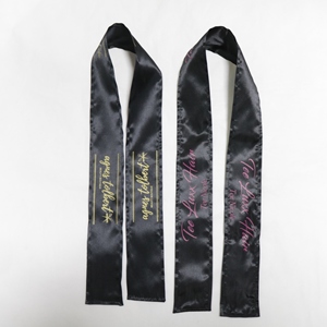 Diadema de satén de seda con logotipo personalizado de MOQ bajo para tejer el cabello