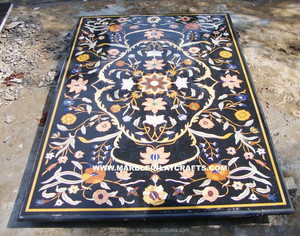 Mesa Rectangular con incrustación de mármol - Product Image 1