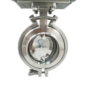 Certification de qualité supérieure à livraison rapide Vanne papillon de soudage pneumatique sanitaire en acier inoxydable SS304 SS316L de qualité alimentaire - Product Image 4