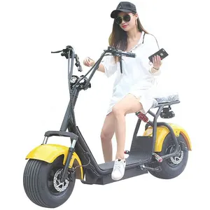 Cheap Price Free Shipping Electric Fat Tire Scooter Moped With Shocks Citycoco 2000W Hub Motor Harleyment E-Bike