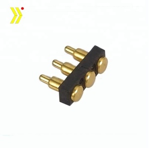 Pin de resorte para venta al por mayor, conector de latón chapado en oro - Product Image 2