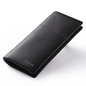 New design Brand Custom RFID blocking card holder long genuine leather wallet for men gents purses