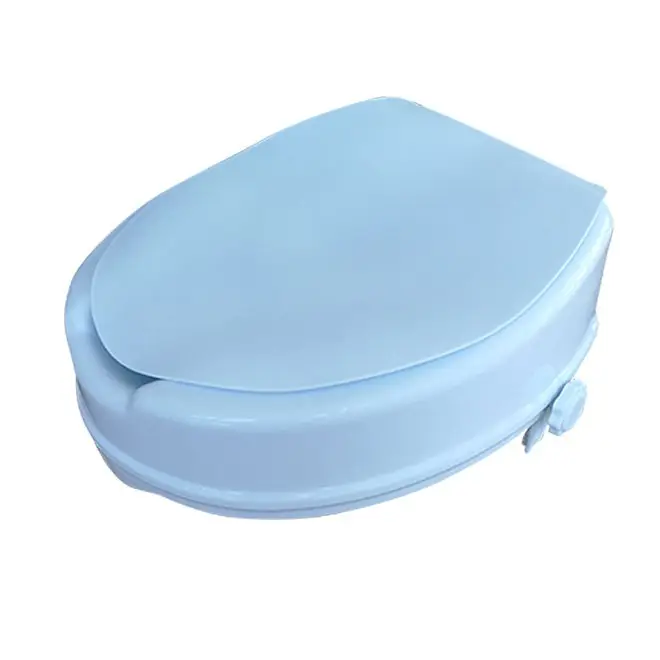 Bathroom Portable Raised Toilet Seat with Lock For Disabled Standard Elevated Toilet Assist Seat Riser With Lid BA351