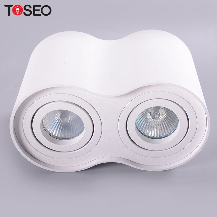 Hotel Surface Mounted Downlight White Adjustable Double Head Spotlight