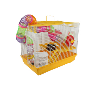 2 Katlı Pet Hamster Kafesi Lüks Ev Taşınabilir Fareler Ev Habitat Dekorasyon - Product Image 4