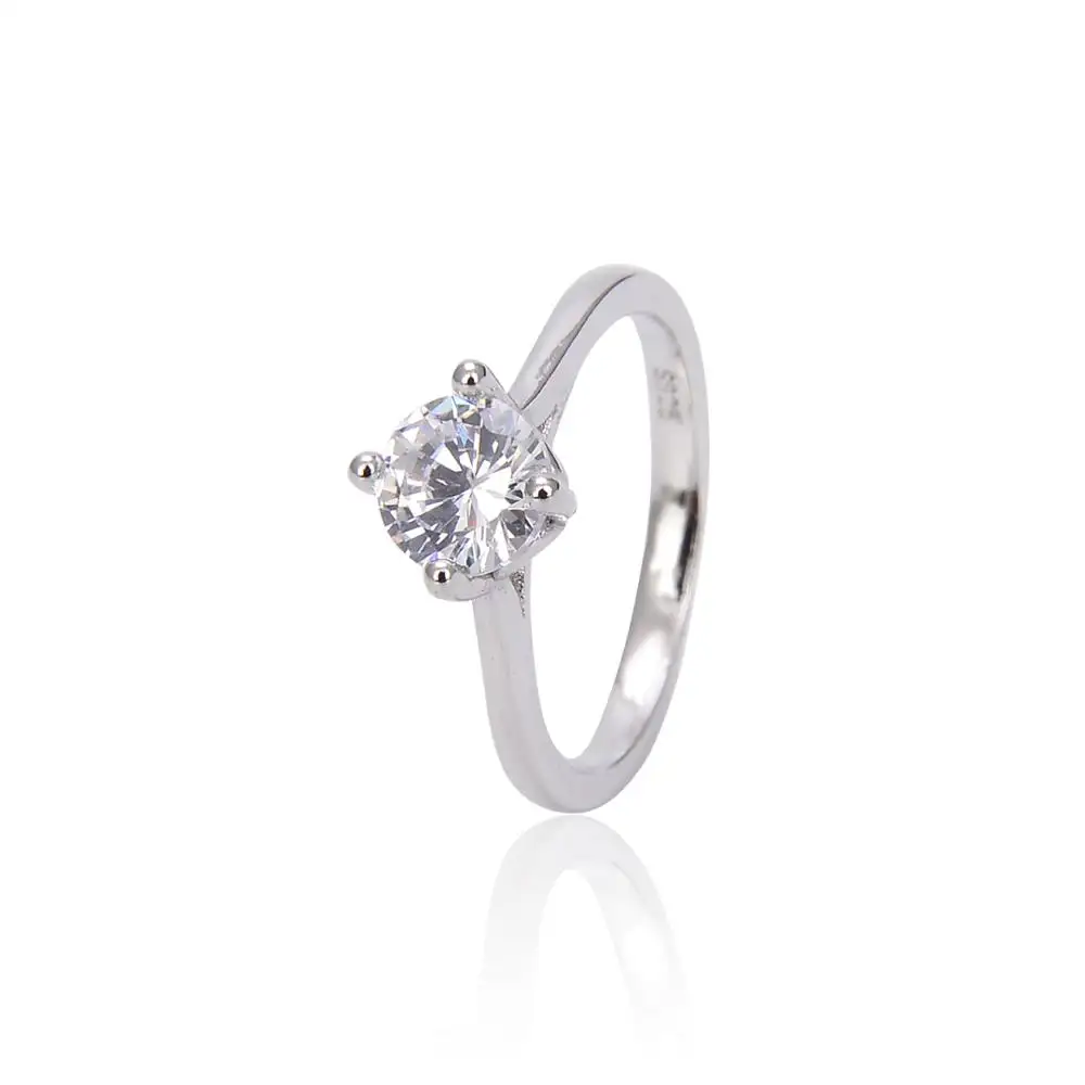 ZHILIAN Charm Jewelry 925 Sterling Silver Love Diamond Engagement Ring Diamond Women's WEDDING Ring