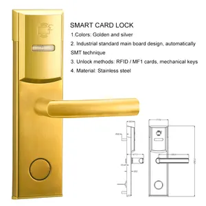 무료 소프트웨어 가구 잠금 보안 스마트 디지털 시스템 아델 RFID 카드 호텔 자물쇠 - Product Image 1