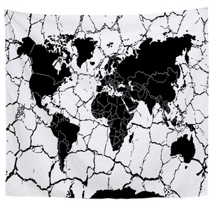 Stampa personalizzata <span class=keywords><strong>Vintage</strong></span> mappa del mondo <span class=keywords><strong>arazzo</strong></span> per pittura a muro decorazione per interni - Product Image 5