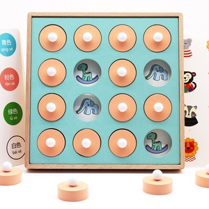 Montessori juego de cerebro caja de la memoria tarjeta de juego educativo de los niños lógica pensando de memoria de ajedrez - Product Image 2