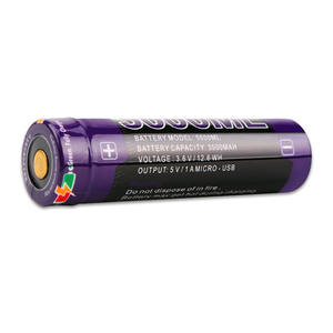 USB <span class=keywords><strong>3</strong></span>.7 V 18650, 3500 mAh Li-ion rechargeable USB battery with LED light DC charging display - Product Image 4