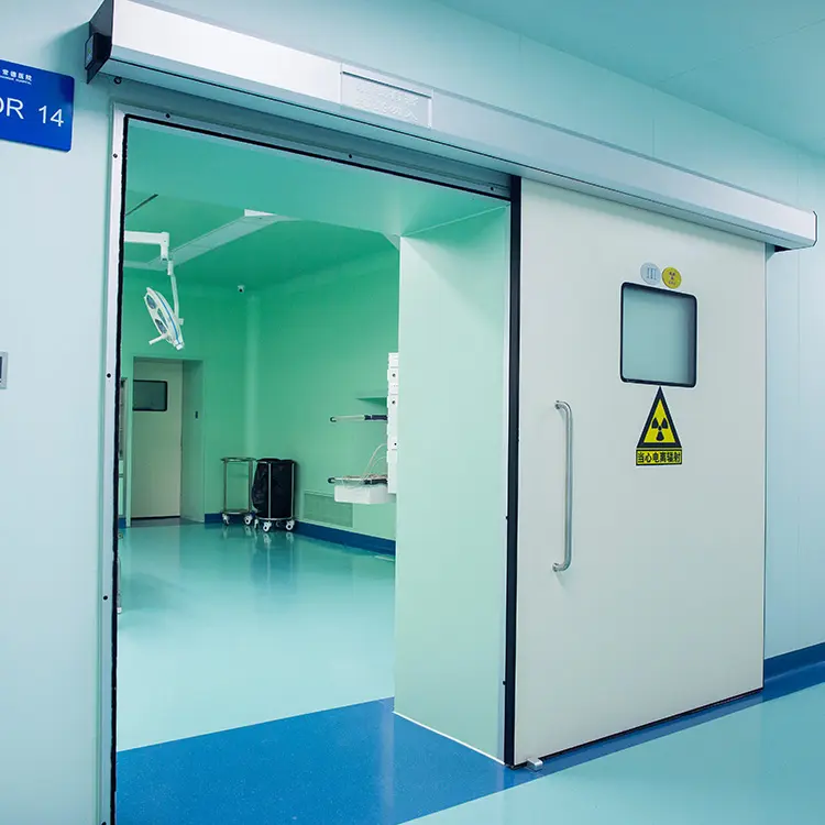 door gas Latest design single medical operation HPL patient room door for hospital