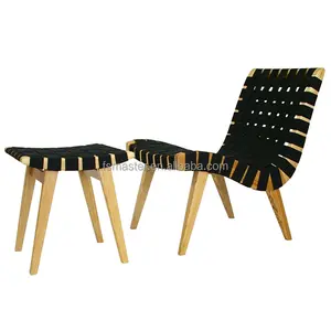 phòng khách gỗ rắn jens risom lounge chair