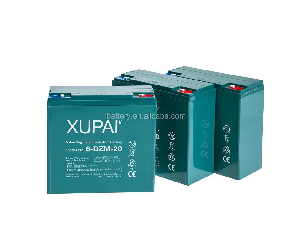 XUPAI 6-DZM-20 12V20A @ 2HR VRLA बैटरी
