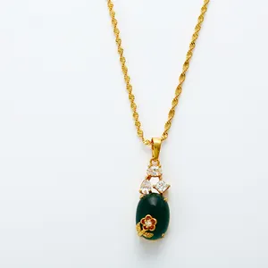 Xuping מיטב תכשיטים חדש עיצוב דובאי מצופה זהב רובי ירקן תליון לנשים