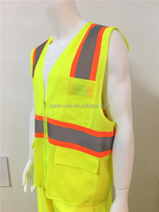 Fabricación de China tela cinturón ANSI Clase <span class=keywords><strong>2</strong></span> malla chaleco reflectante de seguridad con bolsillos - Product Image 4