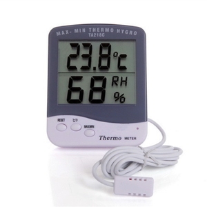 Thermomètre numérique d'intérieur/extérieure de haute précision, thermomètre hygromètre numérique Max-Min, Station météo 0 ~ + 60C, TA218C - Product Image 1