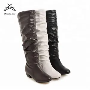 2018 Fashion Ladies Winter Dress <strong>Boots</strong> Womens <strong>Leather</strong> <strong>Knee</strong> <strong>High</strong> <strong>Boots</strong> - Product Image 1