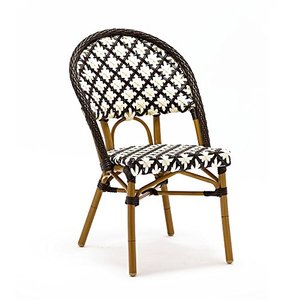 Chaise en rotin en osier empilable en aluminium à la recherche de bambou Bistro Outdoor Dining Cafe Garden Use For Balcon - Product Image 6