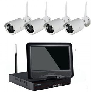 Kit NVR WiFi 4 Canali con <span class=keywords><strong>Telecamera</strong></span> Wireless ad <span class=keywords><strong>Alta</strong></span> <span class=keywords><strong>Definizione</strong></span> e Stabilità del Segnale, Schermo da 10 Pollici - Product Image 2