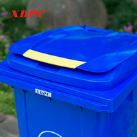 Poubelle en plastique XDPC 240l avec roues, poubelle pour l'extérieur, 2 roues, corbeille pour les déchets, livraison gratuite